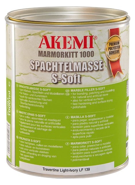 Akemi Marmorkitt 1000 S-Soft Travertine Light Ivory 